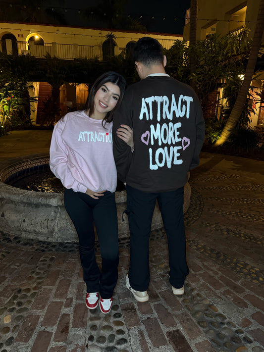 Attract More Love Pink Crewneck