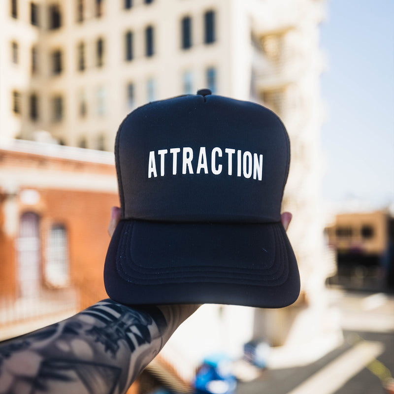 Attract Good Energy Foam Trucker Hat - Black