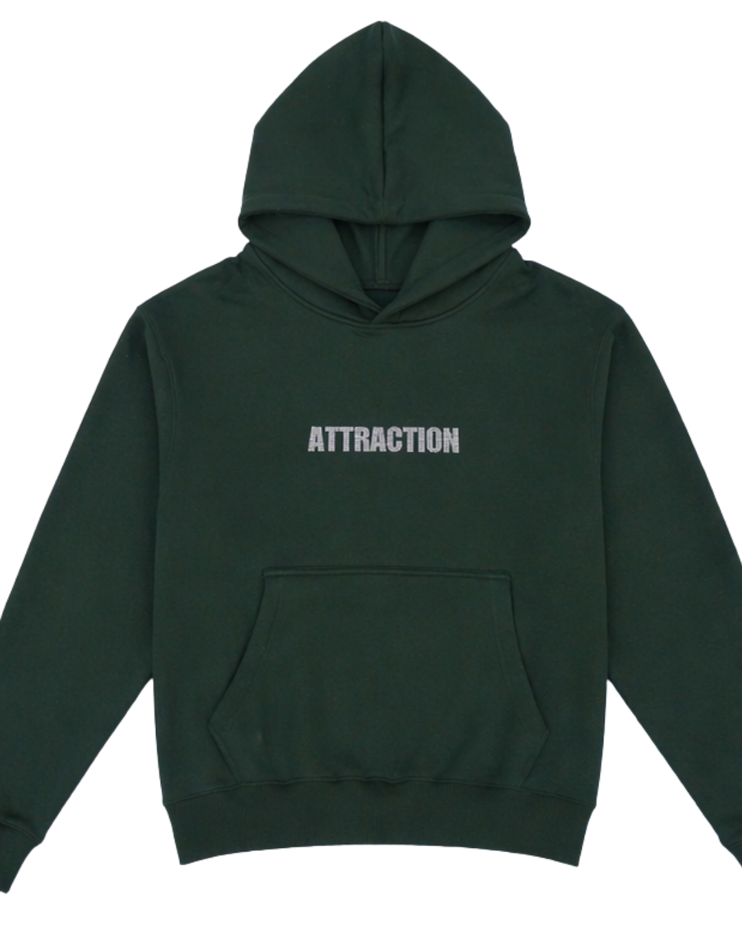 Attract Good Energy Vol. 3 Rhinestones Forest Green Hoodie