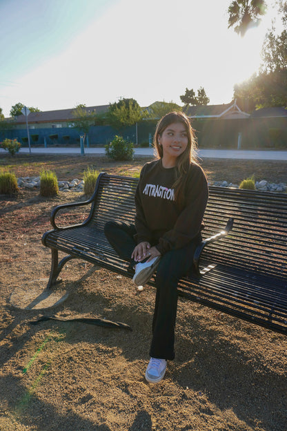 Attract More Love Brown Crewneck