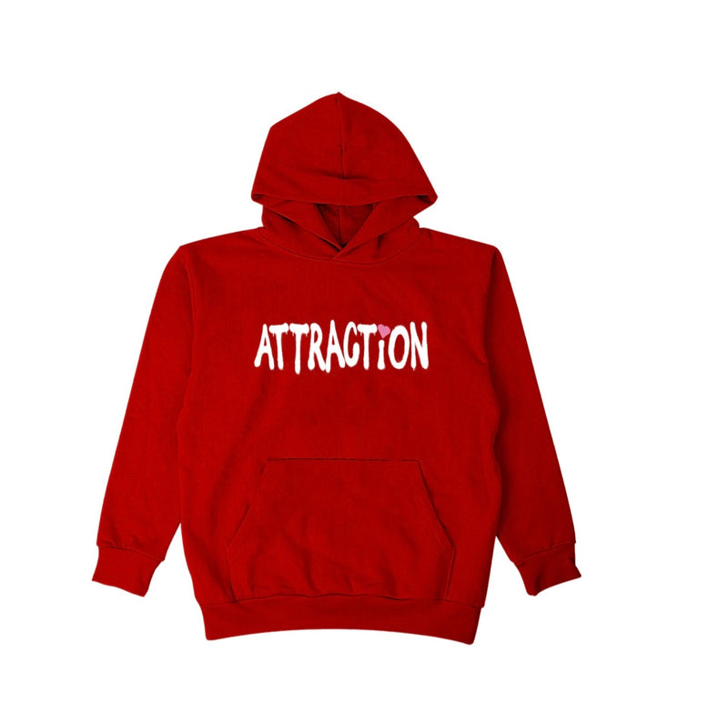 Red Attract More Love Hoodie