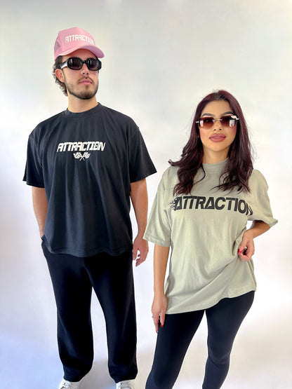 Black Washed Attract Everything Faster T-Shirt